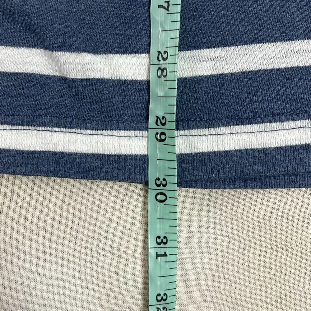 Banana Republic Polo Shirt Mens Extra Large XL Blue Striped‎ Short Sleeve Shirt
